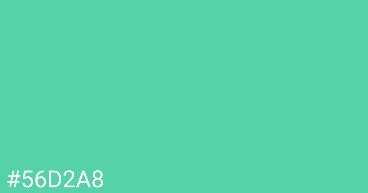 Hex color #56d2a8 graphic