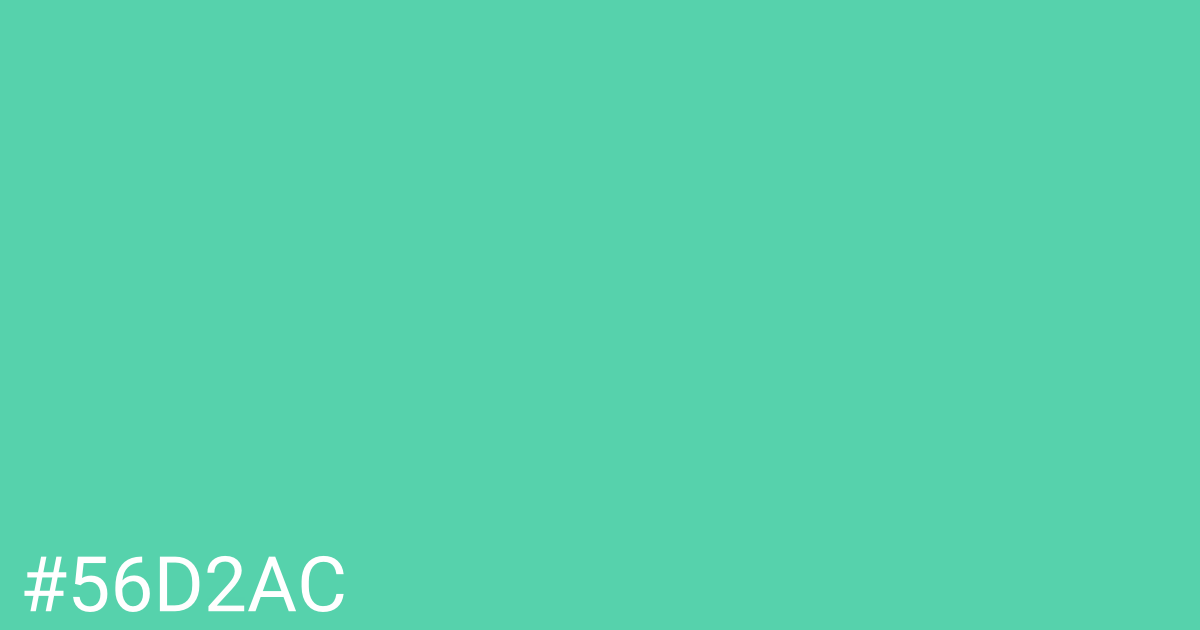 Hex color #56d2ac graphic