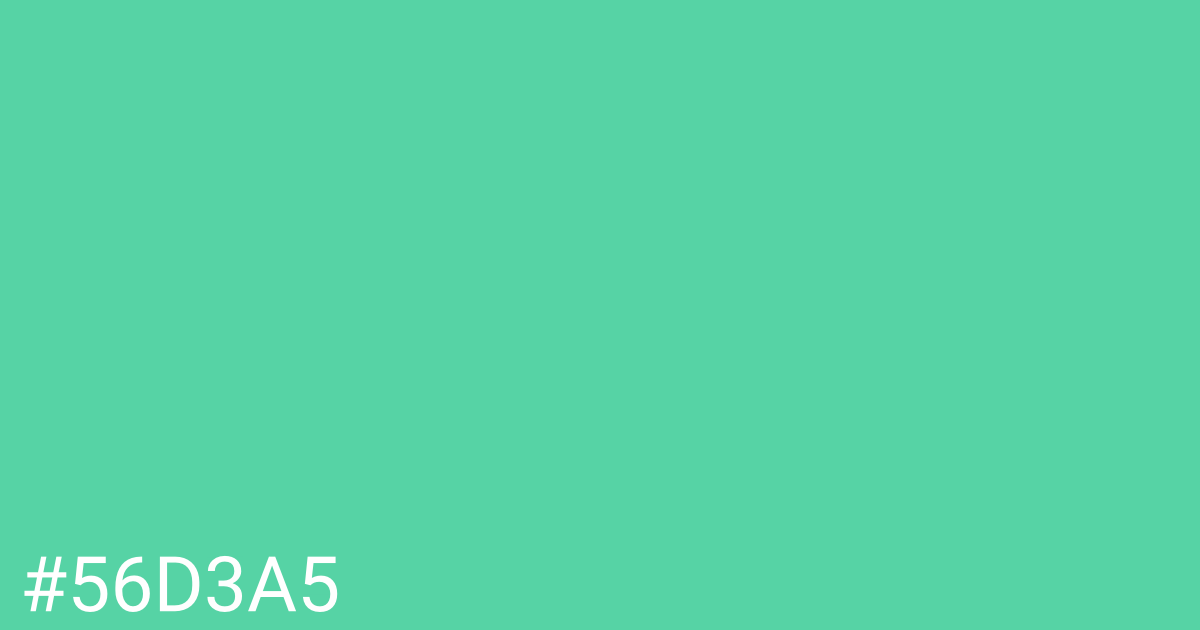 Hex color #56d3a5 graphic