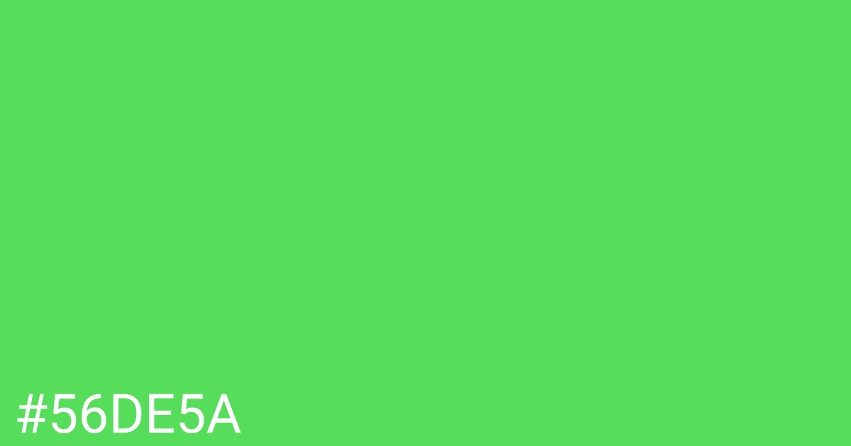 Hex color #56de5a graphic