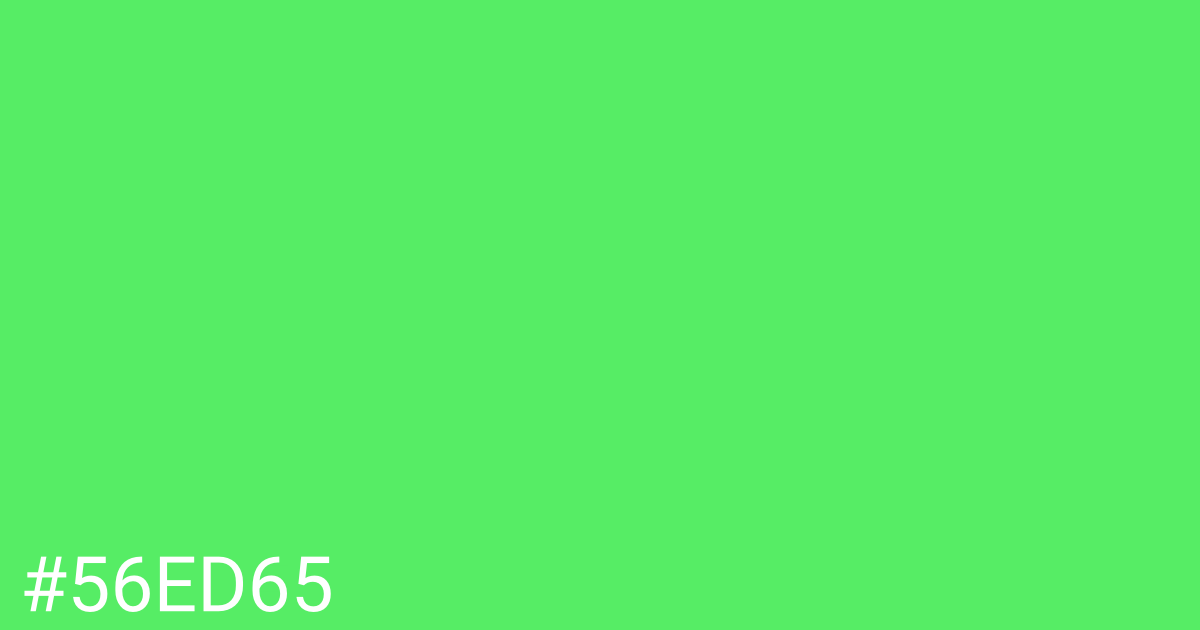 Hex color #56ed65 graphic