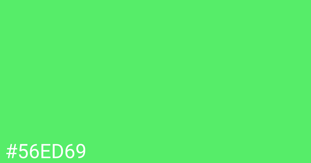 Hex color #56ed69 graphic