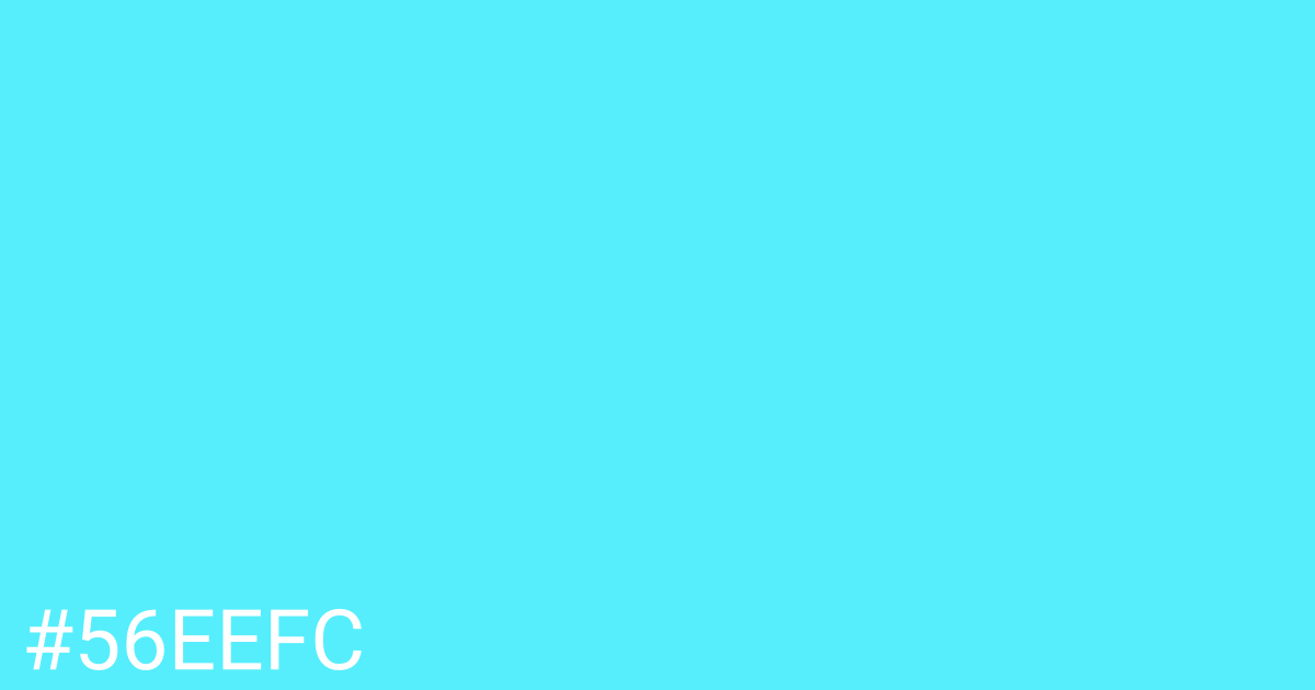 Hex color #56eefc graphic