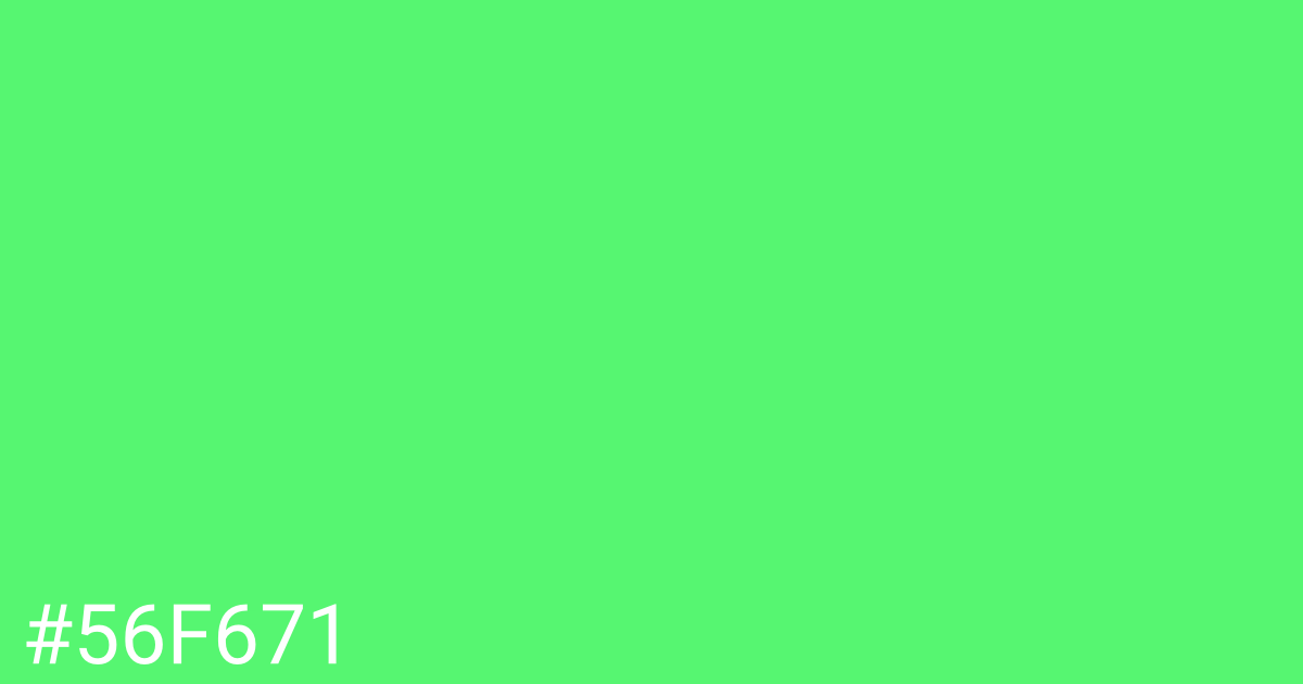 Hex color #56f671 graphic