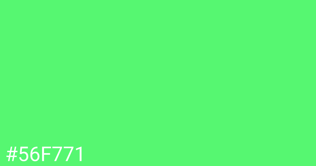 Hex color #56f771 graphic