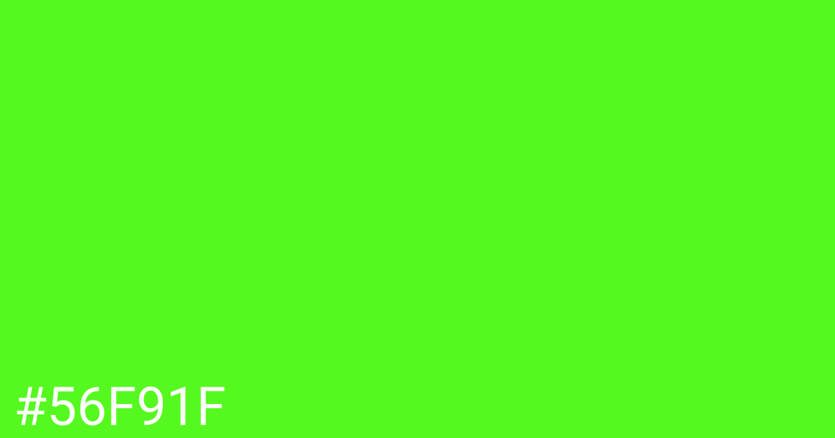 Hex color #56f91f graphic