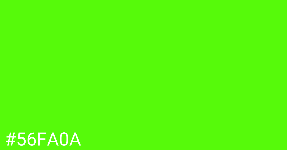 Hex color #56fa0a graphic