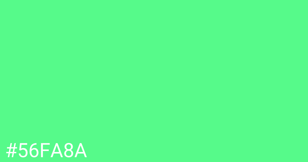 Hex color #56fa8a graphic