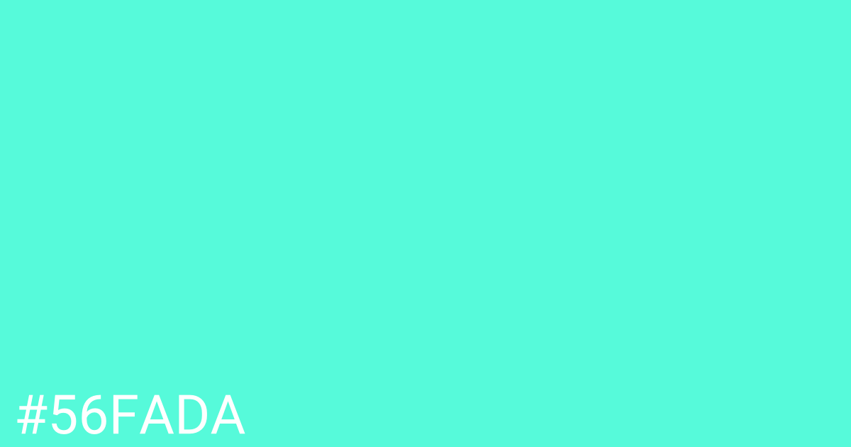 Hex color #56fada graphic