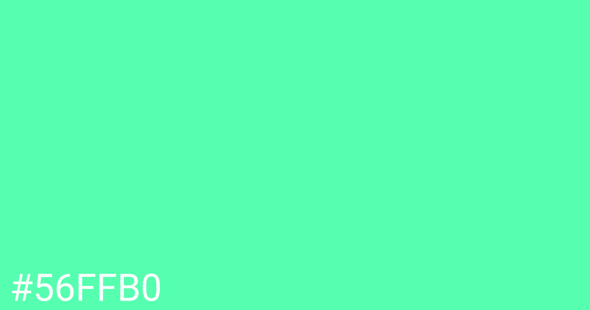 Hex color #56ffb0 graphic
