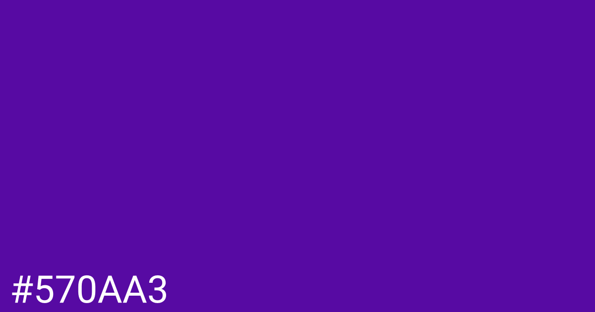 Hex color #570aa3 graphic