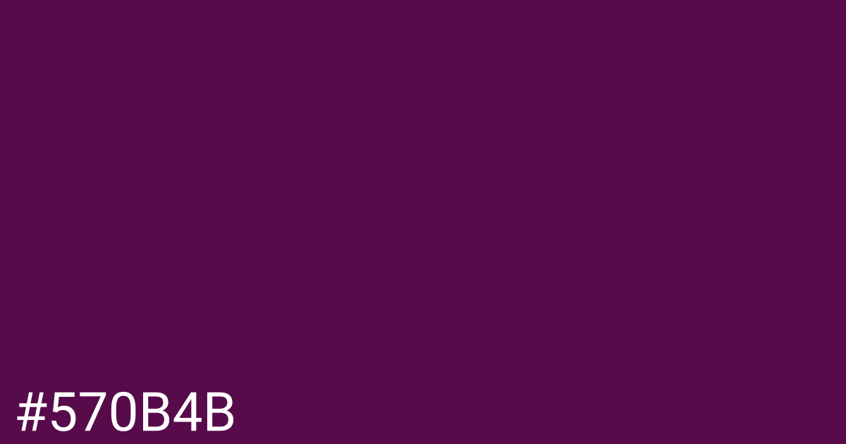 Hex color #570b4b graphic