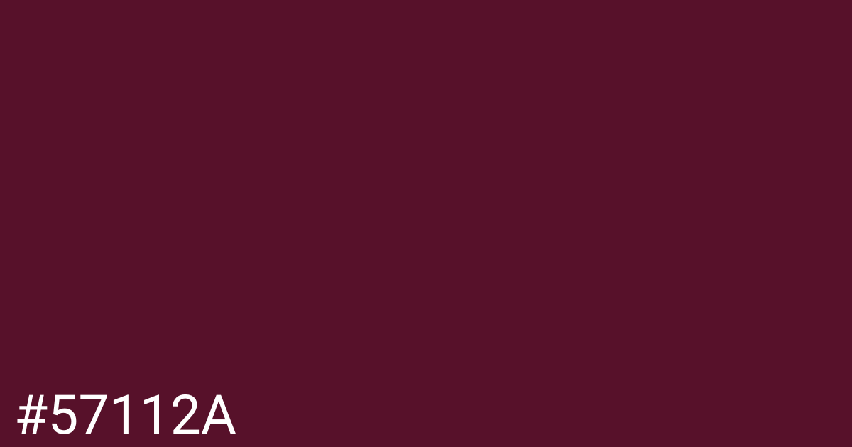 Hex color #57112a graphic