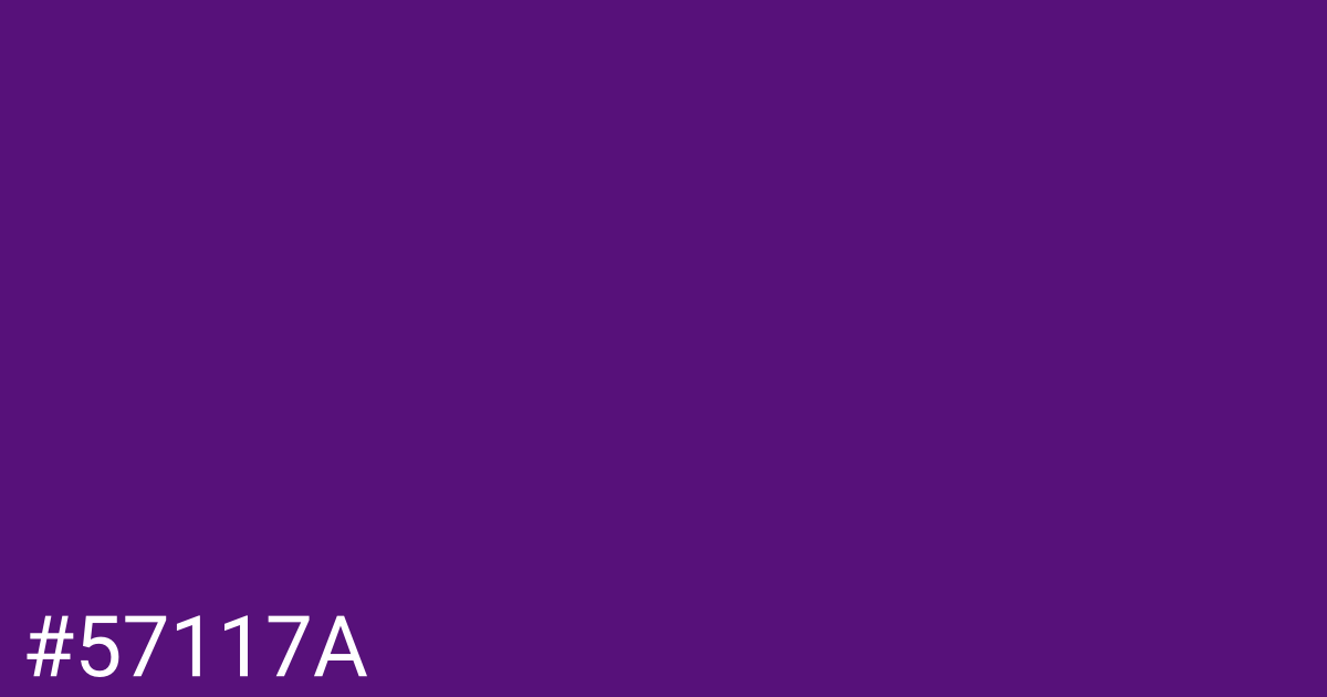 Hex color #57117a graphic