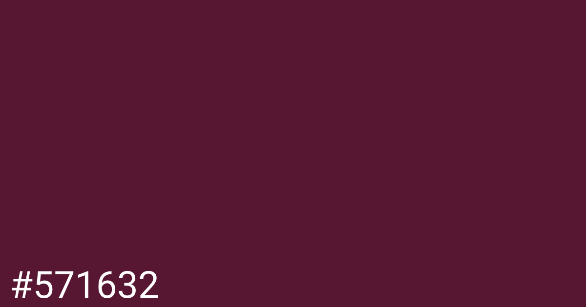Hex color #571632 graphic