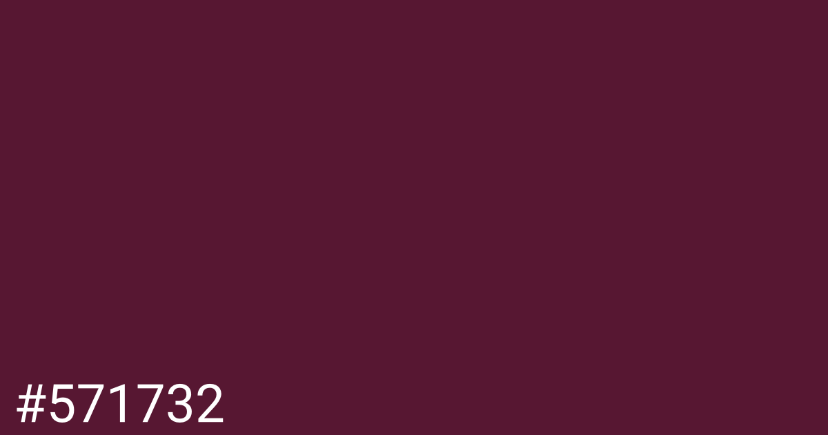 Hex color #571732 graphic