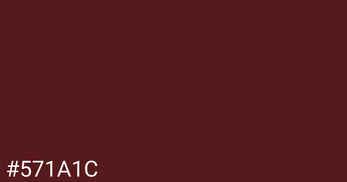 Hex color #571a1c graphic