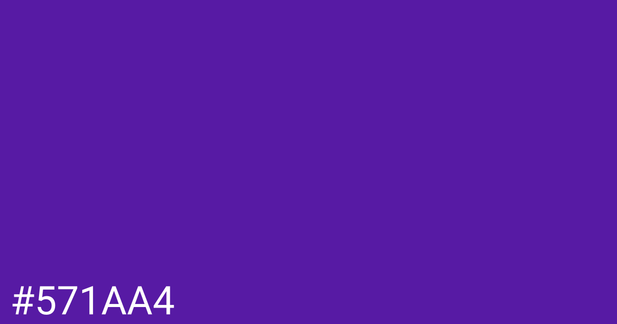 Hex color #571aa4 graphic