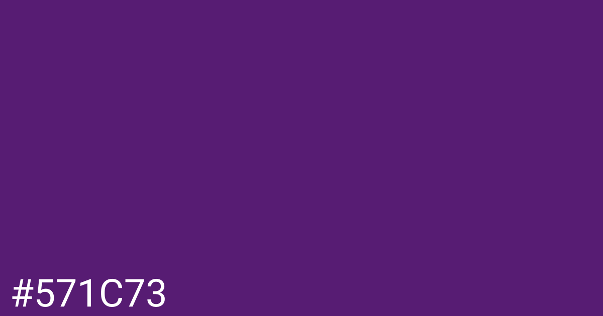 Hex color #571c73 graphic