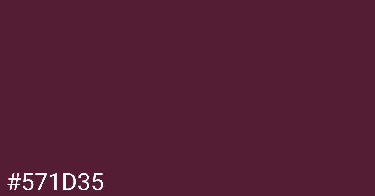 Hex color #571d35 graphic