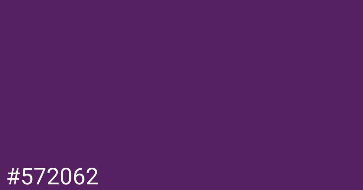 Hex color #572062 graphic