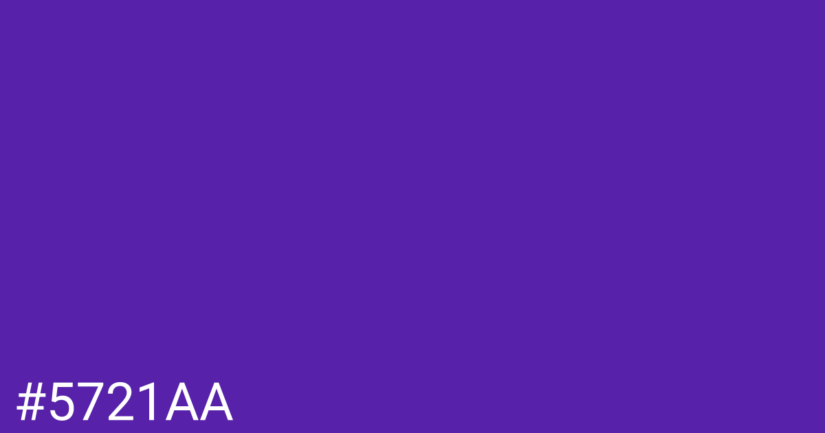 Hex color #5721aa graphic