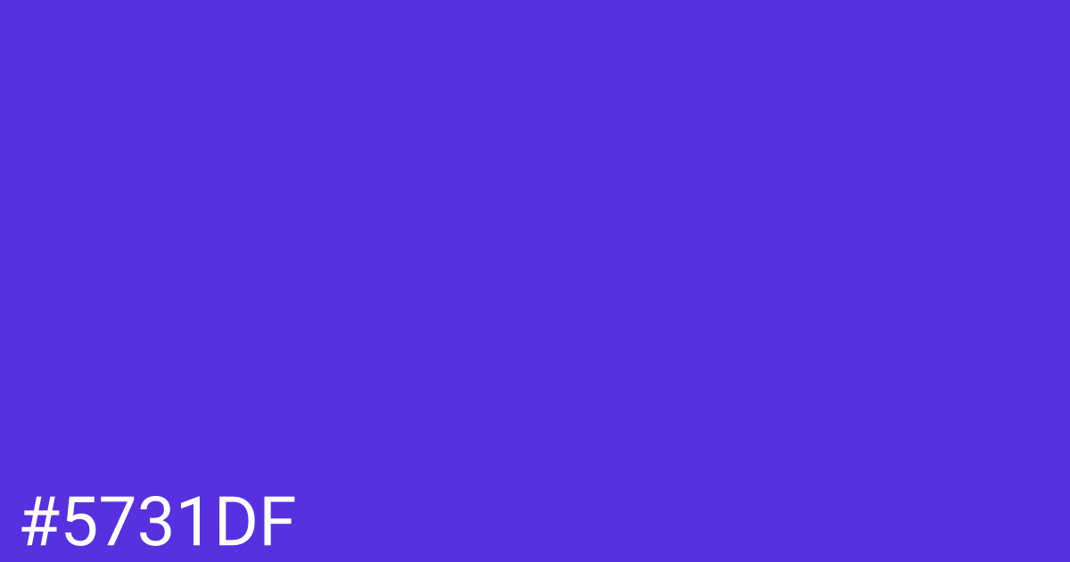 Hex color #5731df graphic