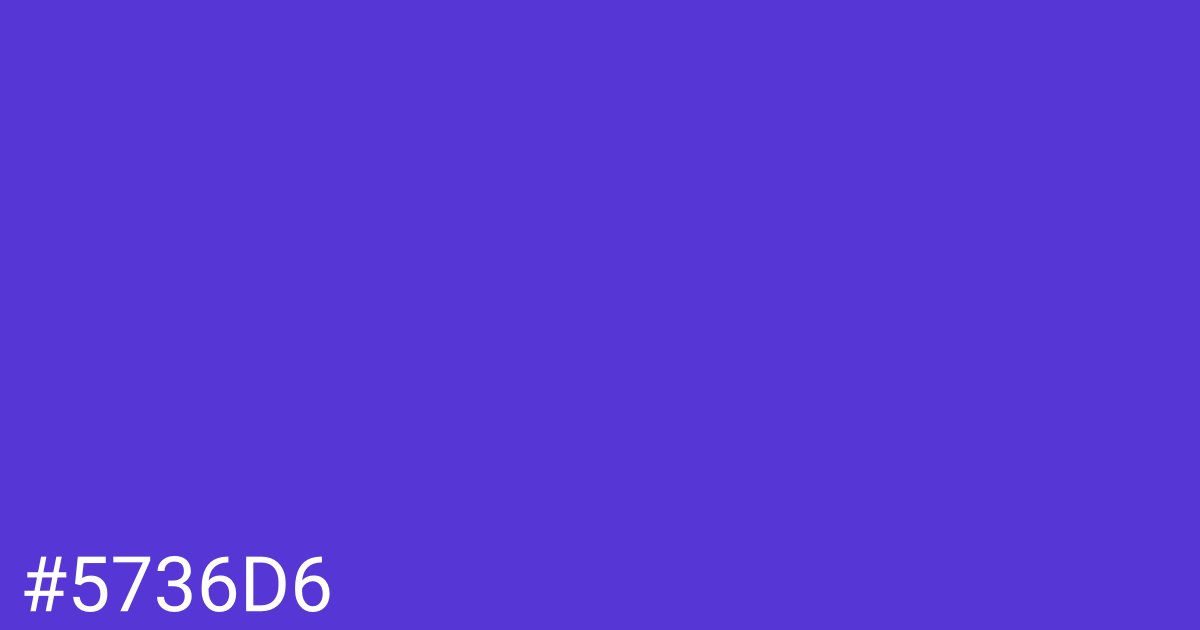 Hex color #5736d6 graphic