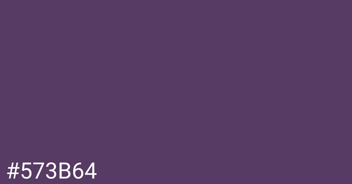 Hex color #573b64 graphic