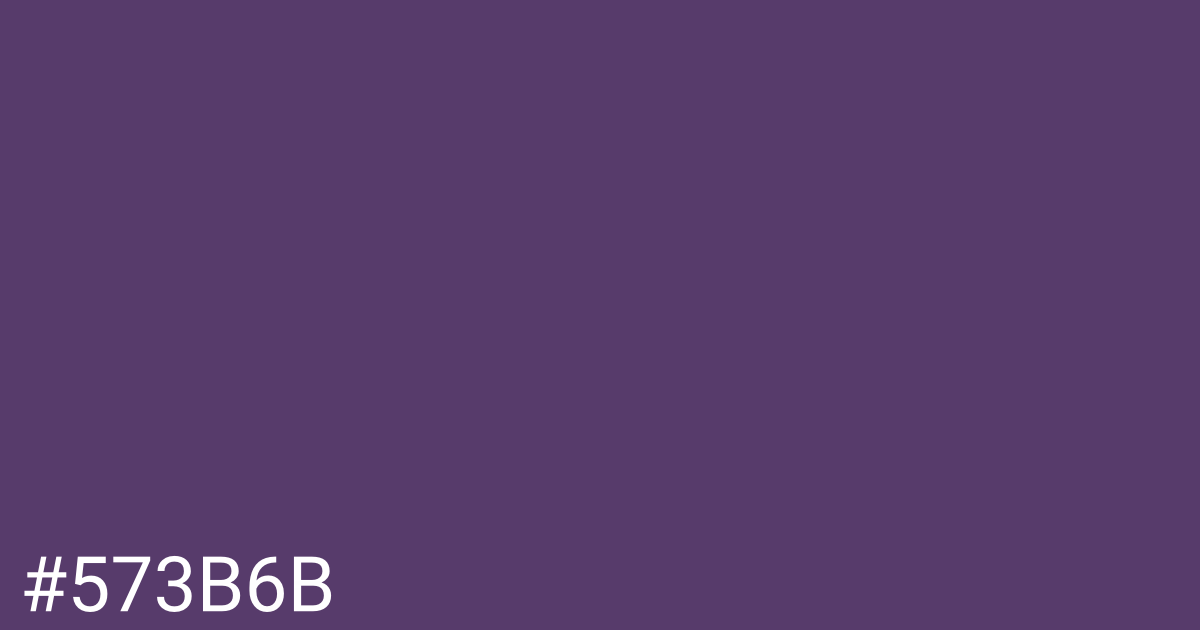 Hex color #573b6b graphic