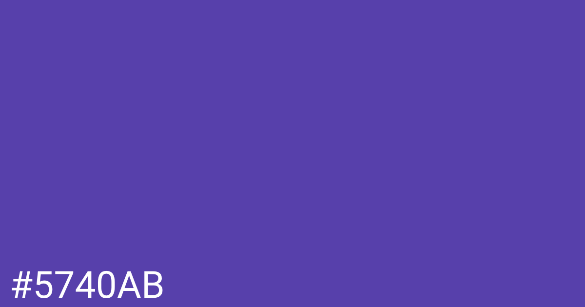 Hex color #5740ab graphic