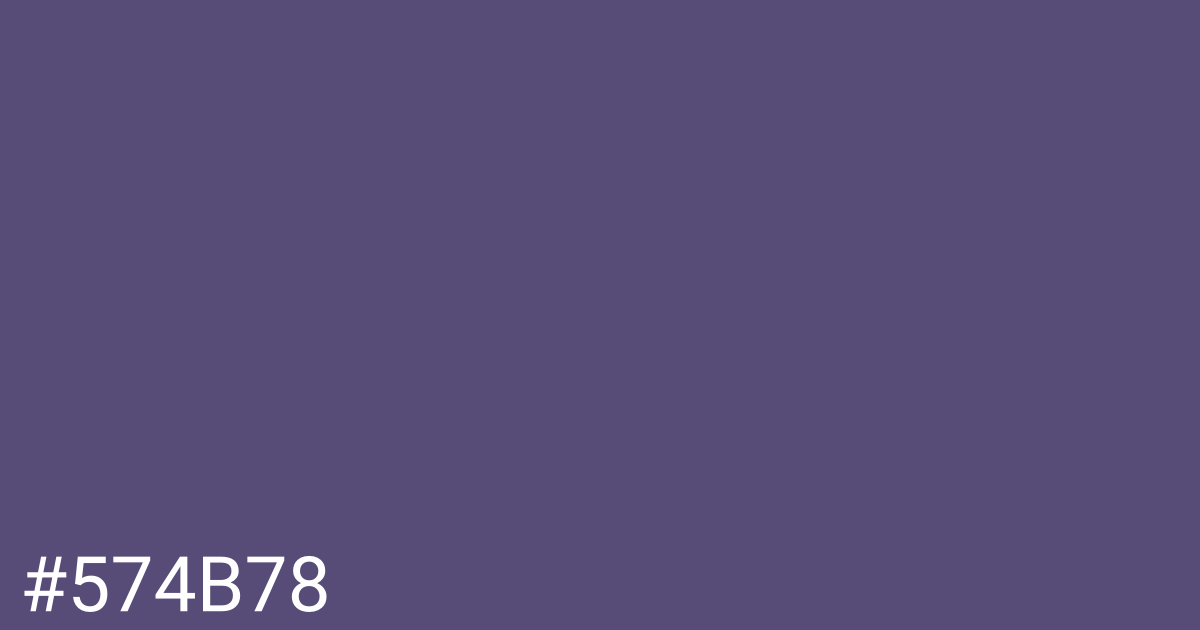 Hex color #574b78 graphic