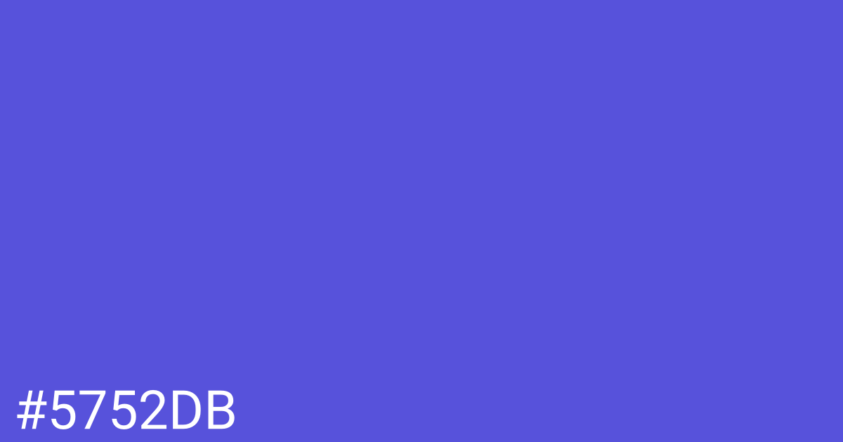 Hex color #5752db graphic