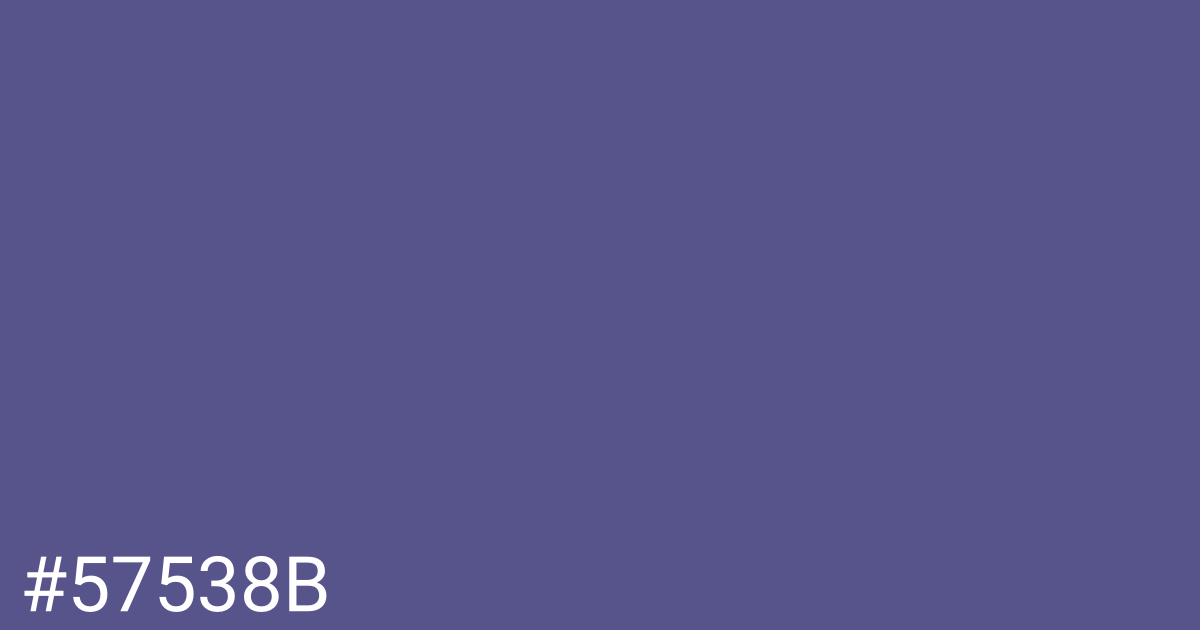 Hex color #57538b graphic