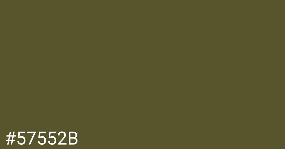 Hex color #57552b graphic