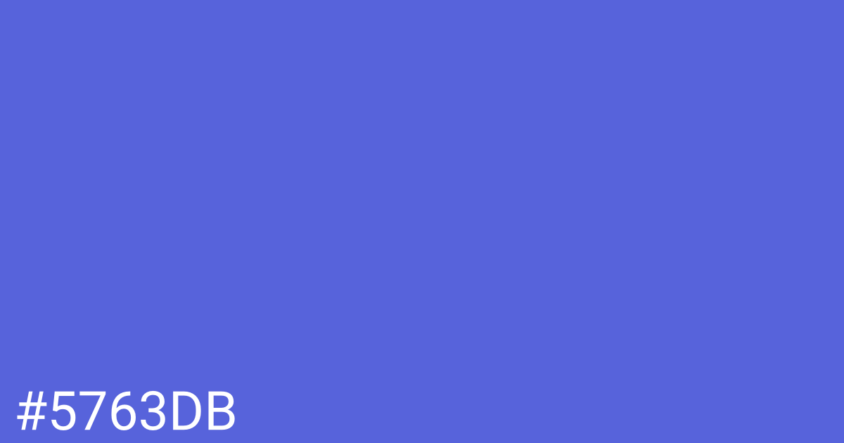 Hex color #5763db graphic