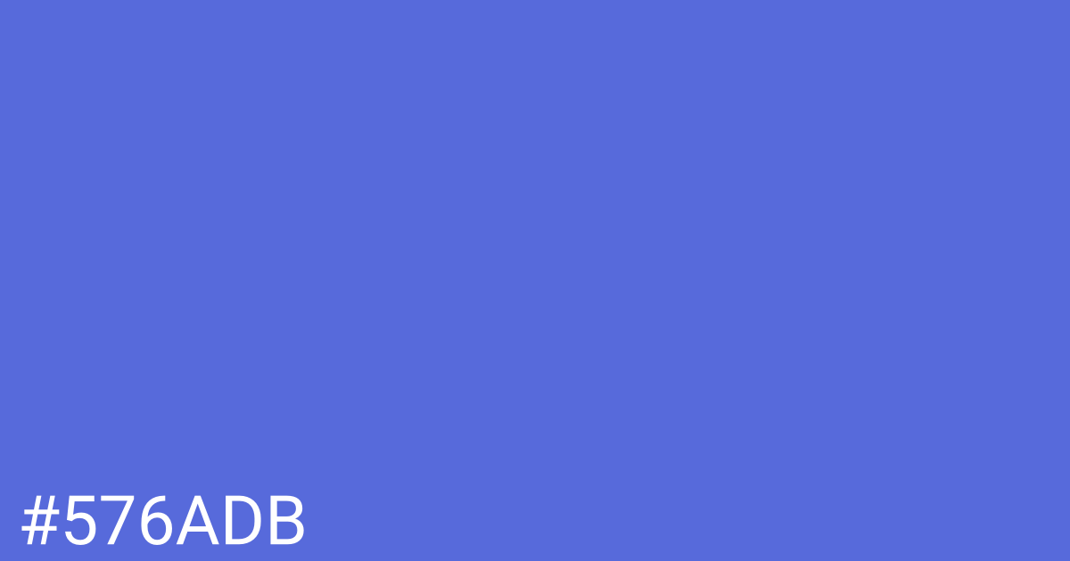 Hex color #576adb graphic
