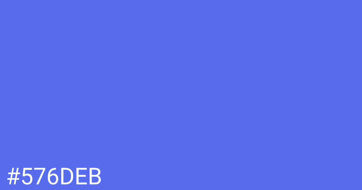Hex color #576deb graphic