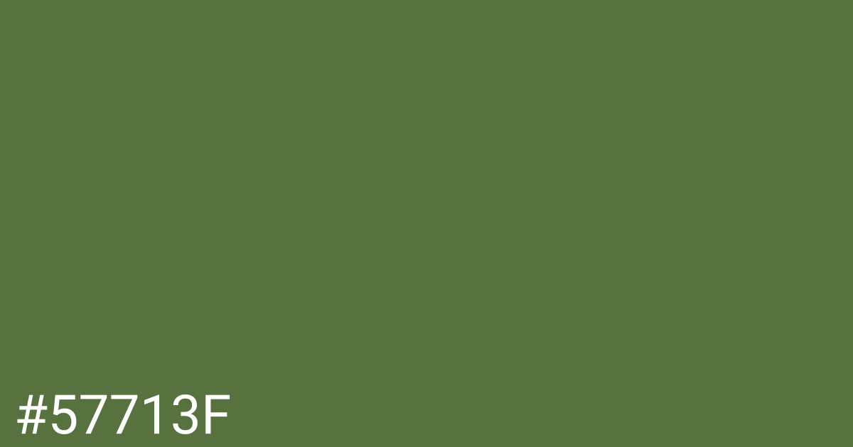 Hex color #57713f graphic