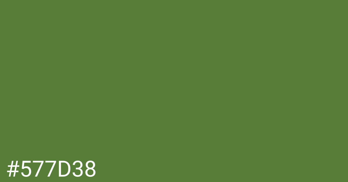 Hex color #577d38 graphic