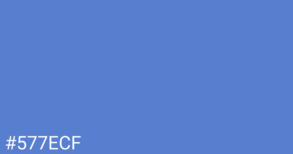 Hex color #577ecf graphic