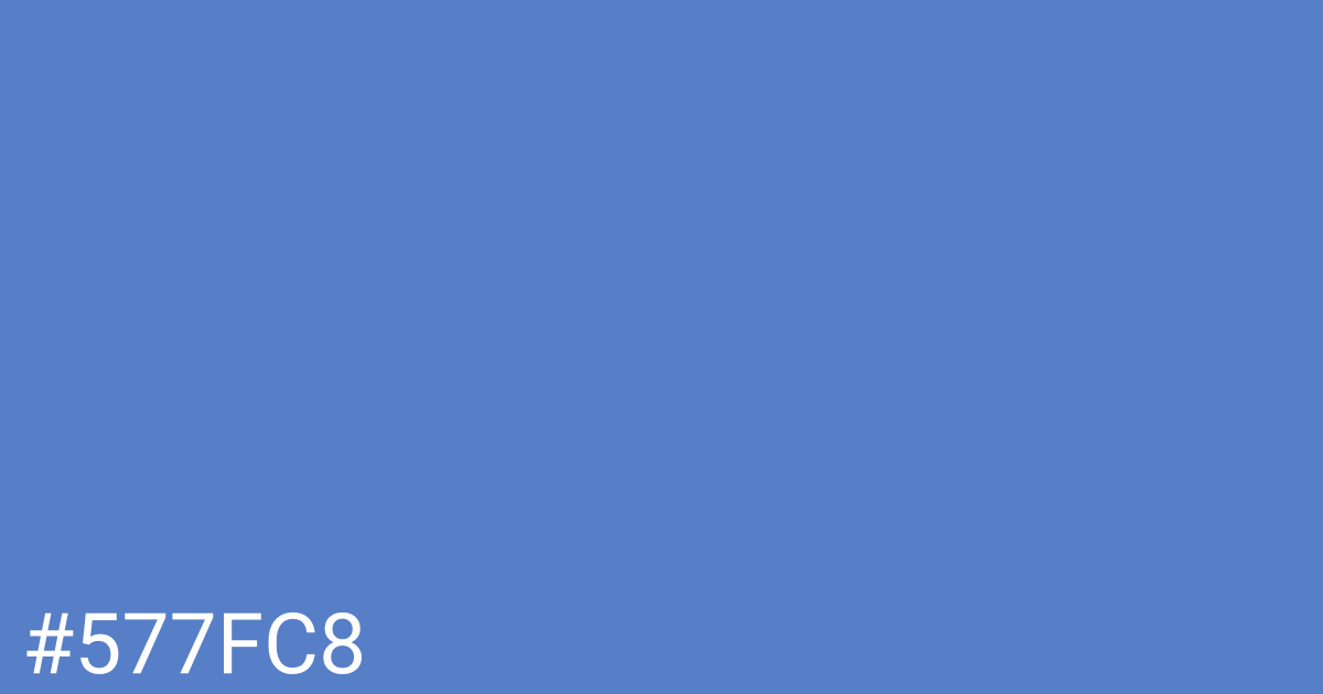 Hex color #577fc8 graphic