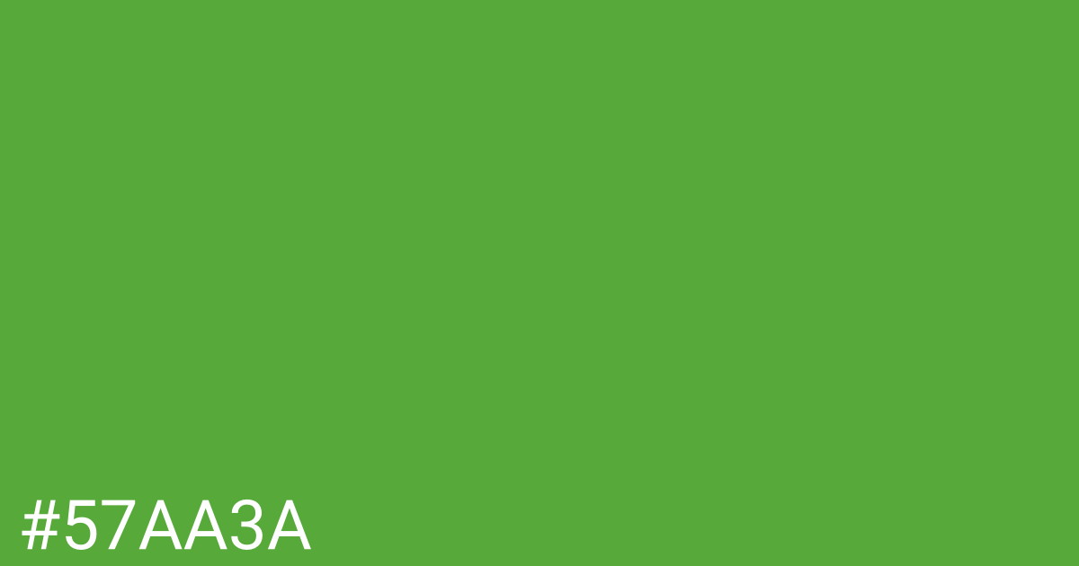 Hex color #57aa3a graphic