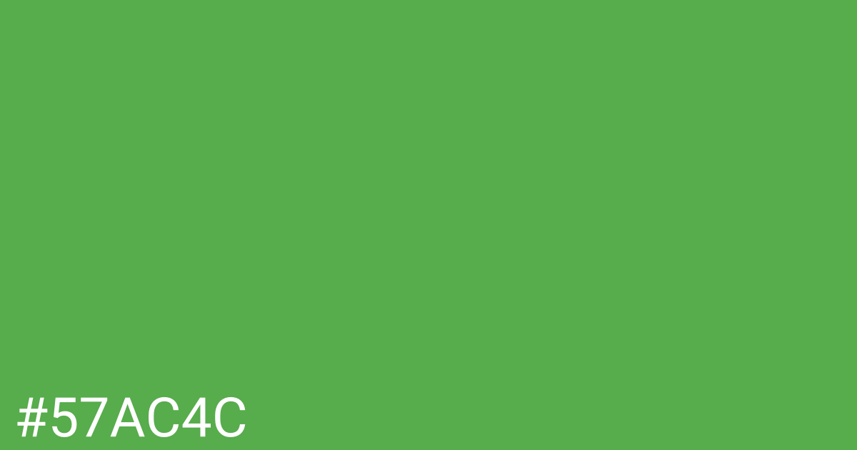 Hex color #57ac4c graphic