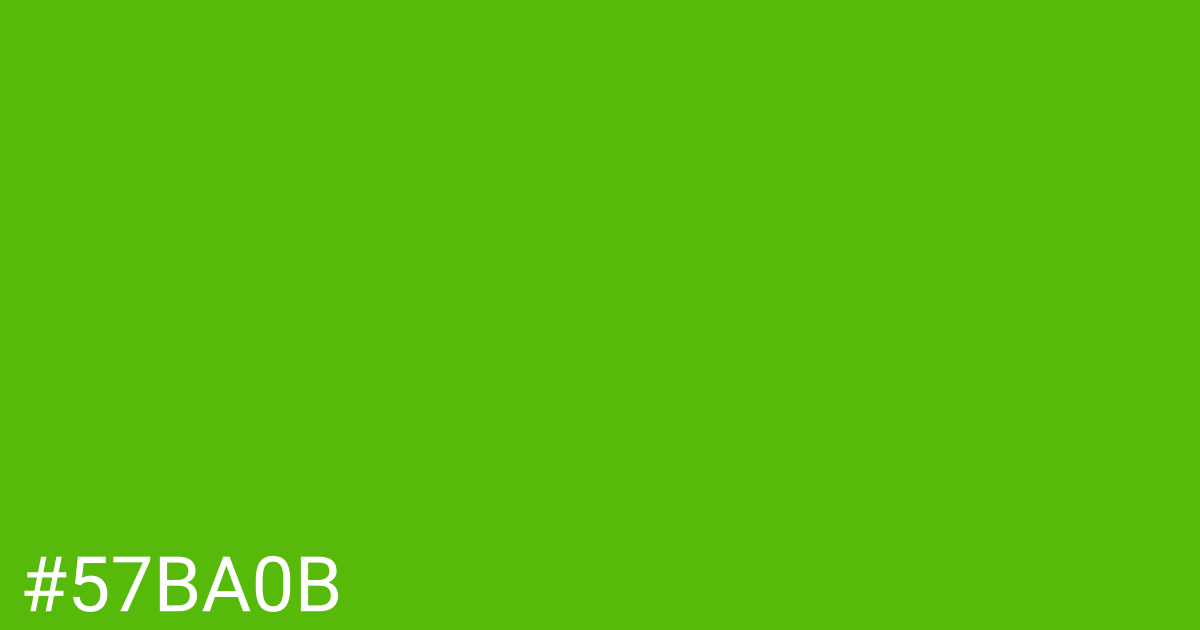 Hex color #57ba0b graphic