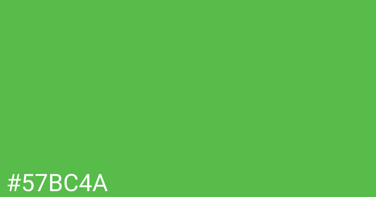 Hex color #57bc4a graphic