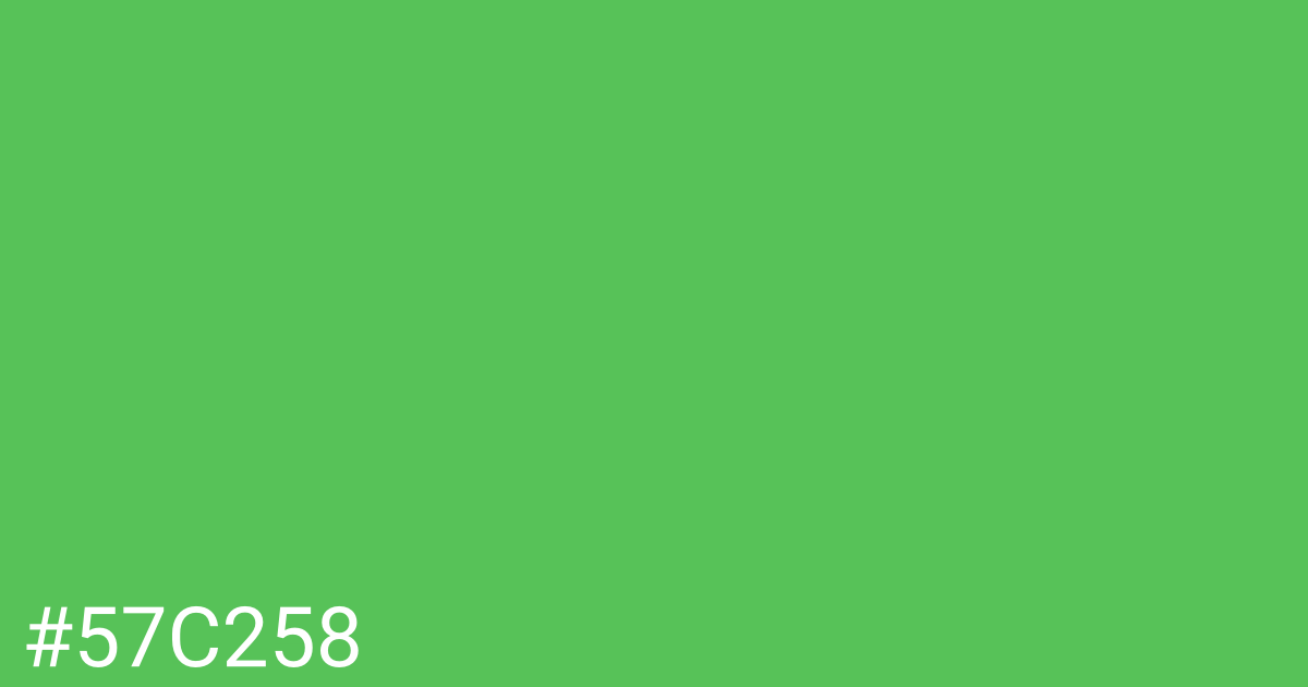 Hex color #57c258 graphic