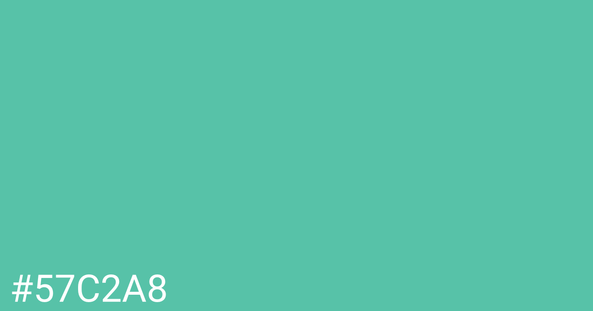 Hex color #57c2a8 graphic