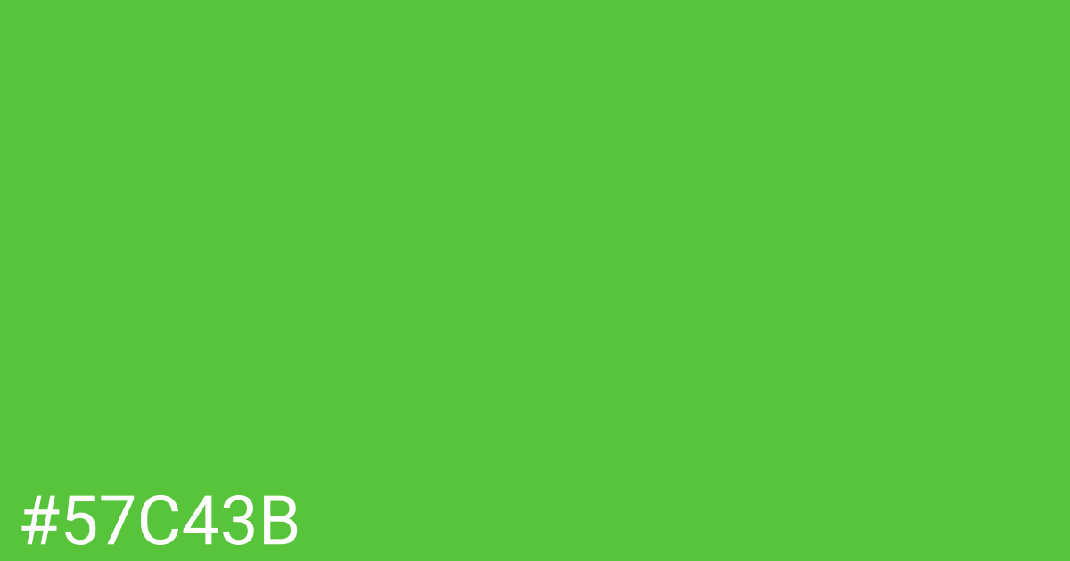 Hex color #57c43b graphic