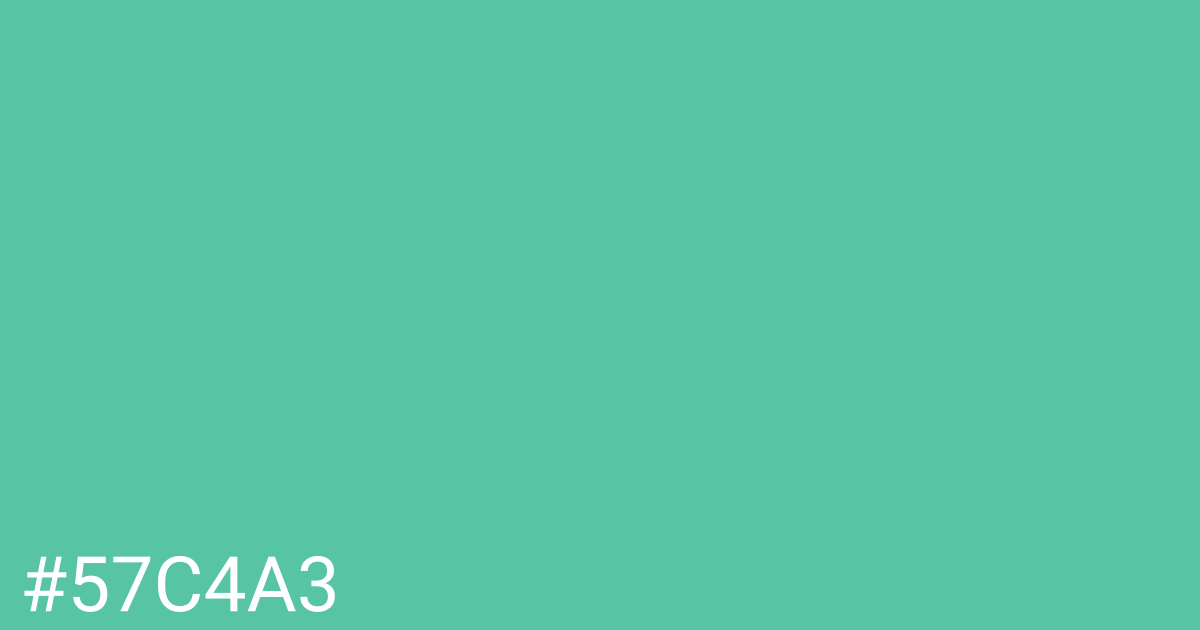 Hex color #57c4a3 graphic